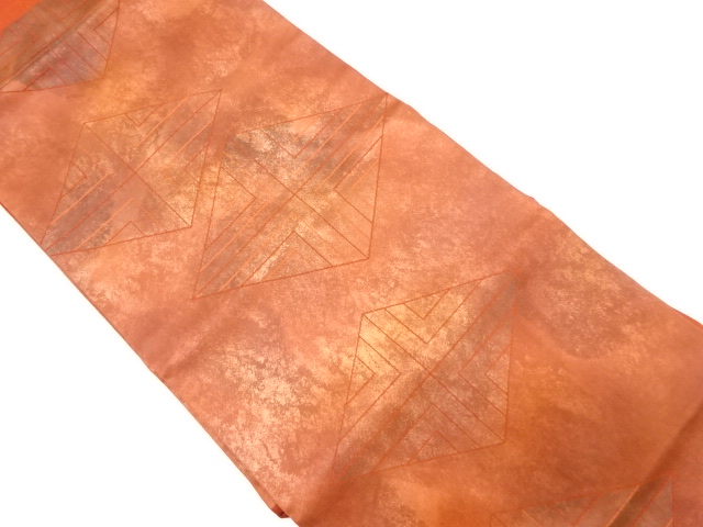 菱模様織り出し名古屋帯